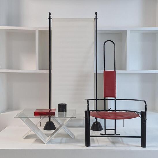 Eccentric 1980s design armchair