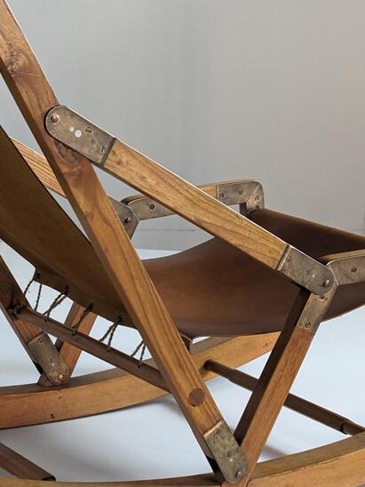 Elegant high back rocking chair