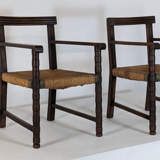 French craftman pair of chairs