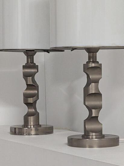 Pair of 1970s sculptural lamps